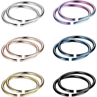 Imagem de Piercing de nariz de aço inoxidável para cartilagem, Helix Tragus Conch Rook Daith Lobe