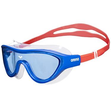 Imagem de ARENA Óculos de natação unissex juvenil The One Junior para meninos e meninas de 6 a 12 anos, lentes sem espelho, perfeitos para piscina de verão, azul/vermelho