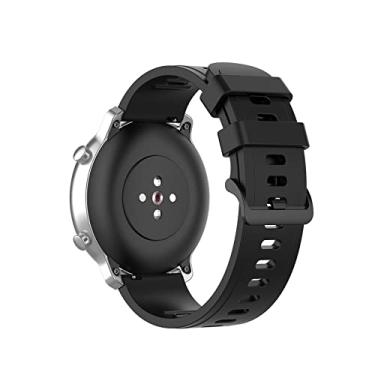 Imagem de DFAMIN Pulseira oficial de silicone de substituição para Samsung Galaxy Watch4 Classic 46 42mm/relógio 4 44 40mm pulseira esportiva pulseira cinto (cor: preto, tamanho: Galaxy Watch 4 44mm)