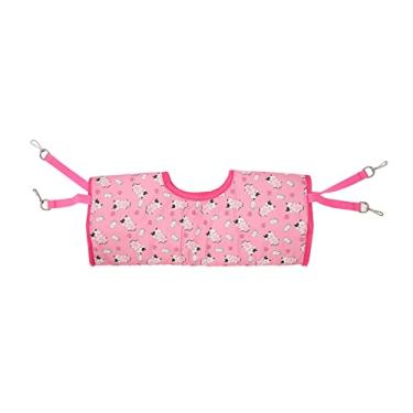 Imagem de Cama de Túnel Suspensa, Fácil de Instalar Rede de Túnel de Suspensão de Hamster Quente Com 4 Ganchos de Metal para Hamster Dourado (Vaquinha)