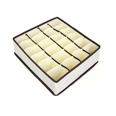 Imagem de Kit 2 Organizadores De Gaveta Colmeia Calcinha Cueca Meia - Roupa Intima (Bege)