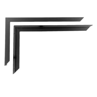 Imagem de Kit 12 Suporte Mão Francesa Reforçada 40Cm Preto