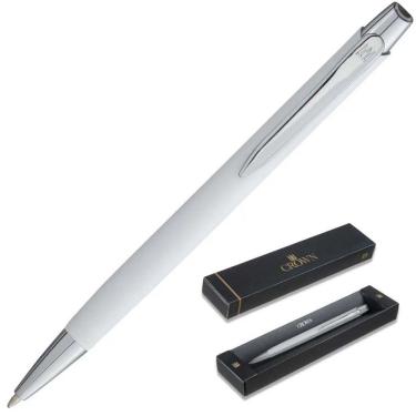 Imagem de Caneta Esferográfica CROWN Berna Luxo Premium Branco