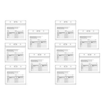 Imagem de Goick Porta-cartão de vacinação, 10 x 7,6 cm, protetor de registro de imunização, impermeável, vacina, horizontal, etiqueta de identificação, crachá de vinil transparente, porta-cartões com zíper resselável (10)