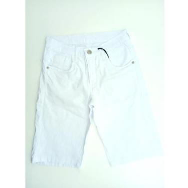 Imagem de Bermuda Jeans One Jeans Branca Casual Confort Masculino Adulto Ref 052