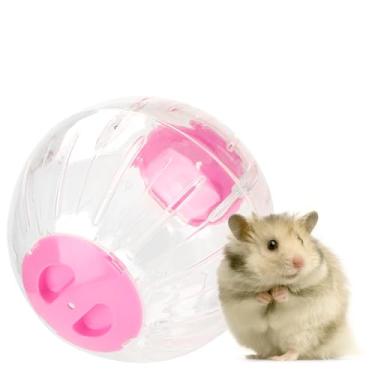Imagem de Bola de exercício de hamster, bola de hamster, bola de corrida de plástico gerbil, 18,5 cm, bola de gerbil, para animais pequenos, ratos, ratos, gerbil, corrida, jogging