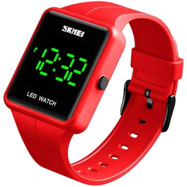 Imagem de Relógio digital LED Gosasa Square unissex resistente à água