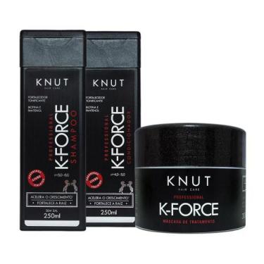 Imagem de Kit Knut K-Force: Shampoo 250ml + Condicionador 250ml + Máscara 300G