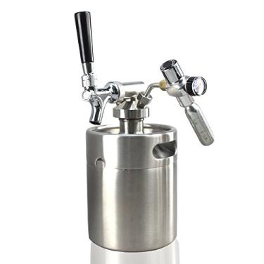 Imagem de Mini barril de cerveja pressurizado NutriChef, Stainless Steel, (64oz), 1
