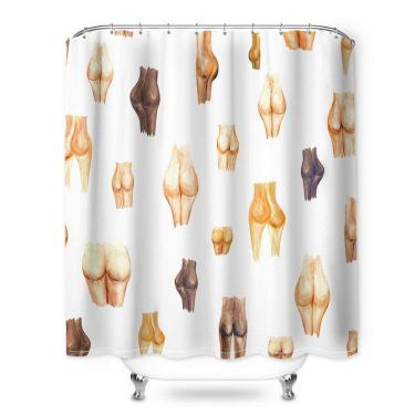 Imagem de Cortina de chuveiro DIDIHOU impermeável 3D Landscape Pattern