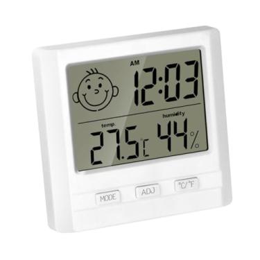 Imagem de Levemolo higrômetro doméstico medida de umidade interna termômetro de quarto lar termômetro digital termômetro externo higrômetro digital doméstico higrômetro quarto infantil branco