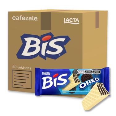 Imagem de Bis Oreo Chocolate Lacta Kit 60 Caixas com 16 unidades