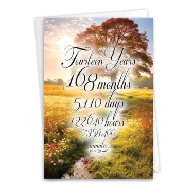 Imagem de NobleWorks, Cartão comemorativo de recuperação do 14º ano com envelope de 14 x 18 cm (1 cartão) Contagem de tempo de 14 anos C10812AAG