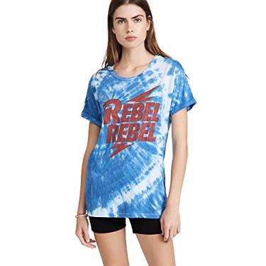 Imagem de Chaser Camiseta feminina David Bowie Rebel com estampa tie dye, Atlantic Tie Dye, M