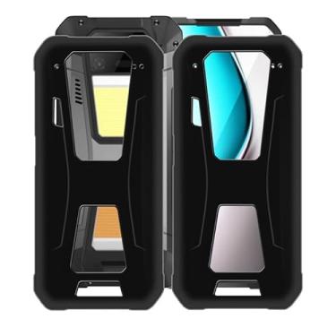 Imagem de AQGGIIXY Capa para Unihertz Tank 2 (6,8 polegadas), capa protetora preta à prova de choque de silicone macio 2 capas protetoras de telefone de borracha flexível preta capa TPU
