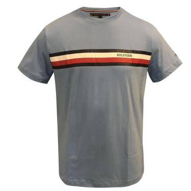 Imagem de Camiseta Tommy Hilfiger Rwb Monotype Chest Stripe Azul-Masculino