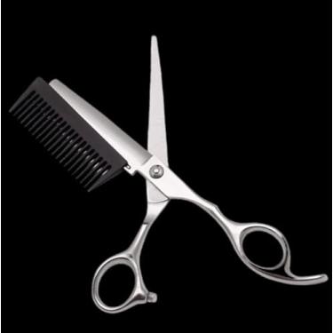 Imagem de Tesouras de cabelo multifuncional, barbeiro, cabeleireiro,