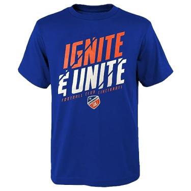 Imagem de Outerstuff Camiseta com logotipo FC Cincinnati Youth Size Ignite & Unite Team, Azul, X-Large