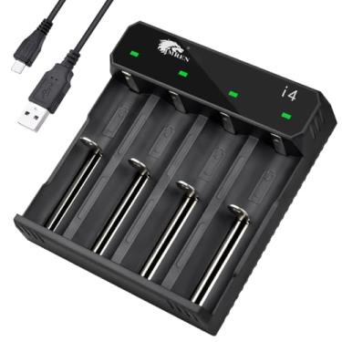 Imagem de IMREN 21700 carregador de bateria, 4Bay 26650 21700 carregador de bateria rápido, 3.7V carregador de bateria de lítio-íon para 18650 18500 18350 17650 17670 17500 20700 21700 26650 baterias (4 baia)