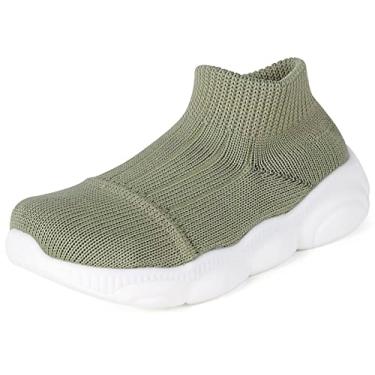 Imagem de Pantufas infantis infantis para meninos e meninas com sola antiderrapante, Verde, 22