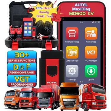 Imagem de Autel MaxiDiag MD600CV 2024 Ferramenta prática de diagnóstico de caminhão, é um tablet portátil sem fio com tela sensível ao toque Android para caminhões, diagnósticos e serviços de veículos de