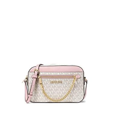 Imagem de MICHAEL KORS Bolsa transversal grande de couro Jet Set, Van / Pwd Blush, Large