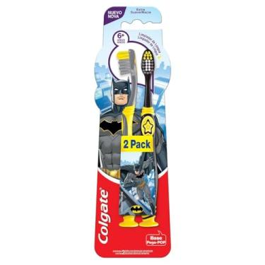 Imagem de Escova de Dente Infantil Colgate Smiles Batman & Mulher Maravilha 2 unidades