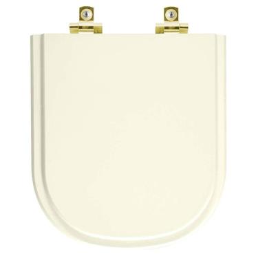 Imagem de Assento Sanitário Soft Close Etna Palha para vaso Icasa com Ferragem Dourada