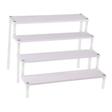 Imagem de Colaxi Expositor de madeira riser suporte cozinha balcão prateleira tempero rack prático resistente armazenamento organizador rack para cosméticos, perfume