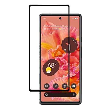 Imagem de UPONEW Protetor de tela de vidro temperado para Google Pixel 6 - [Pacote com 3] Protetor de tela de vidro temperado preto protetor de fronteira para Google Pixel 6