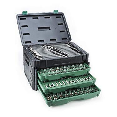 Imagem de SATA Conjunto de ferramentas mecânicas de três gavetas, 1/4 polegada, 3/8 polegadas, 1/2 polegada (1/2 polegada) com catracas 72T e 107 soquetes - ST09512U
