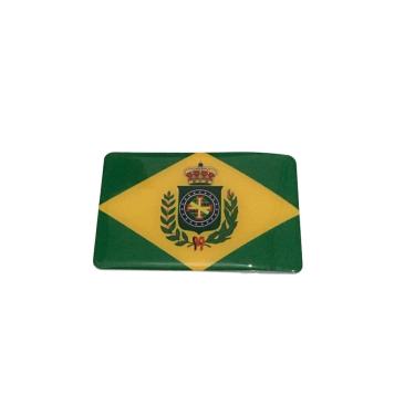 Imagem de Adesivo resinado da bandeira do brasil império 5x3 cm