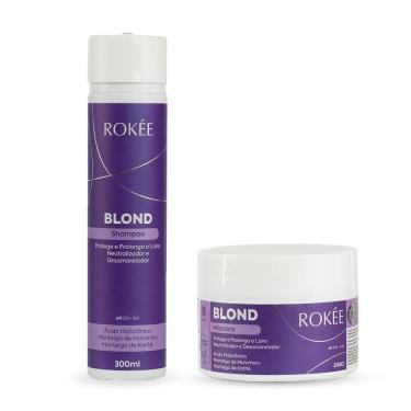 Imagem de Kit Shampoo 300ml  + Máscara ROKÉE Blond 300g