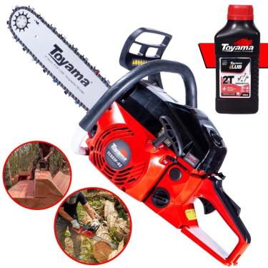 Imagem de Motosserra Toyama TCS53F-G2 À Gasolina 2T 49cc 2,8HP 13.500rpm Sabre 16 Polegadas Robusta de Alto Desempenho + ÓLEO LUBRIFICANTE 2 TEMPOS