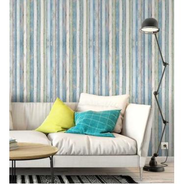 Imagem de Papel De Parede Autocolante Ripas Coloridas - PAPEL E PAREDE ADESIVOS