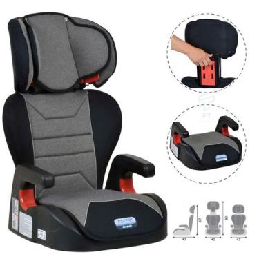 Imagem de Cadeira Cadeirinha Infantil Cinza Para Carro Burigotto - Assento Eleva