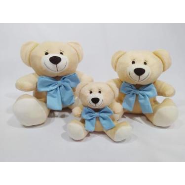 Imagem de Trio De Ursinhos Ted Com Laço Para Nichos 14cm 20cm 25cm - XÚ BABY CON
