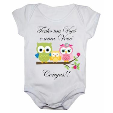 Imagem de Body de bebê vovô e vovó corujas - Calupa, P