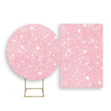 Imagem de Painel De Festa Redondo 1,50x1,50 + Painel Vertical 1,50x2,20 - Efeito