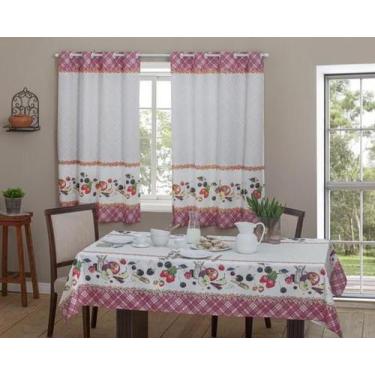 Imagem de Cortina Casa Alegre Cozinha Amora Estampada Com Ilhoses - Sultan