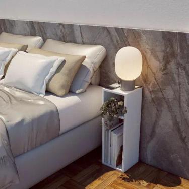 Imagem de Aparador Lateral de Cama Elegência Funcional Mdp Cor Neutra - Technox
