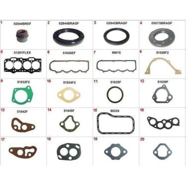 Imagem de Jogo junta do motor (c/ret) uno mille 1.0 1.3 1.5 87-94 - SABO