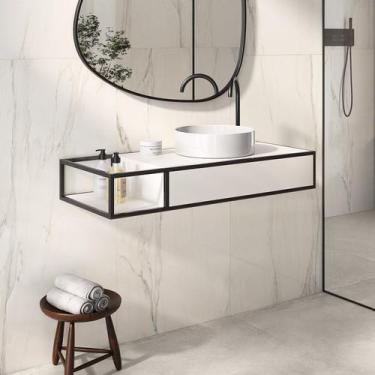 Imagem de Bancada de Porcelanato para Banheiro Alto Padrão Portobello 100x42x16c