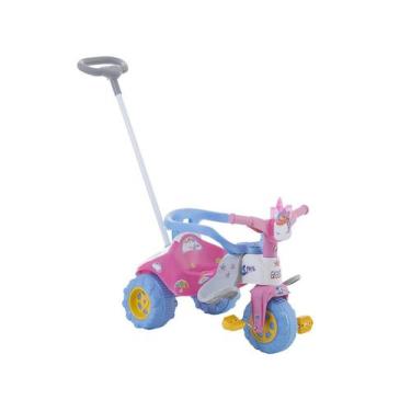 Imagem de Triciclo Infantil Magic Toys com Empurrador - Unicórnios Tico-Tico Uni