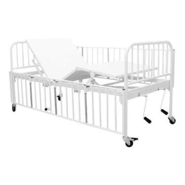 Imagem de Cama Hospitalar 2 Movimentos Manual C/ Grade Especial Berço - Supra St