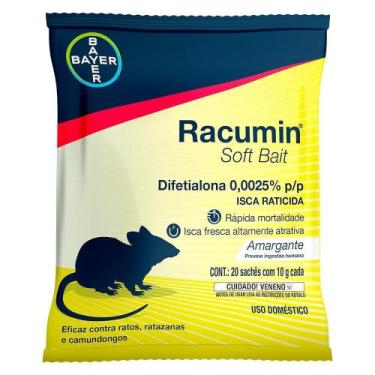 Imagem de Raticida Racumin Bayer Soft Bait Isca Alta Atratividade Uso Doméstico 