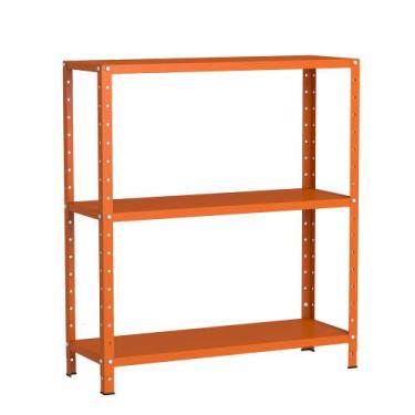 Imagem de Estante Aço 3 Prateleiras Livros Cozinha Quarto EAF007 Laranja - Elite