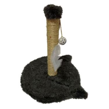 Imagem de Arranhador Torre Para Gatos Com Bola Pena - Cinza. - Nica pet