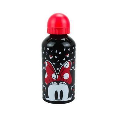 Imagem de Garrafa Alumínio Preto Minnie Laço Vermelho 500Ml - Disney