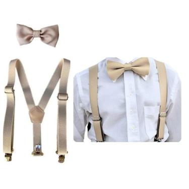 Imagem de Kit Suspensório E Gravata Borboleta Infantil Criança Pajem Festa 0 a 8